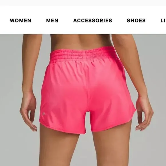 NWT Lululemon Hotty Hot High-Rise Short  4"  SIZE 6 LIPGLOSS PINK Running - Picture 2 of 2